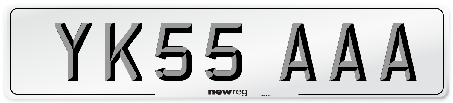 YK55 AAA Number Plate from New Reg